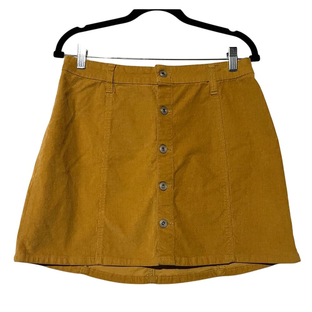 RE Generation by Celebrity Pink Corduroy Skirt Sz 11/ 30 Waist Honey Mustard EUC